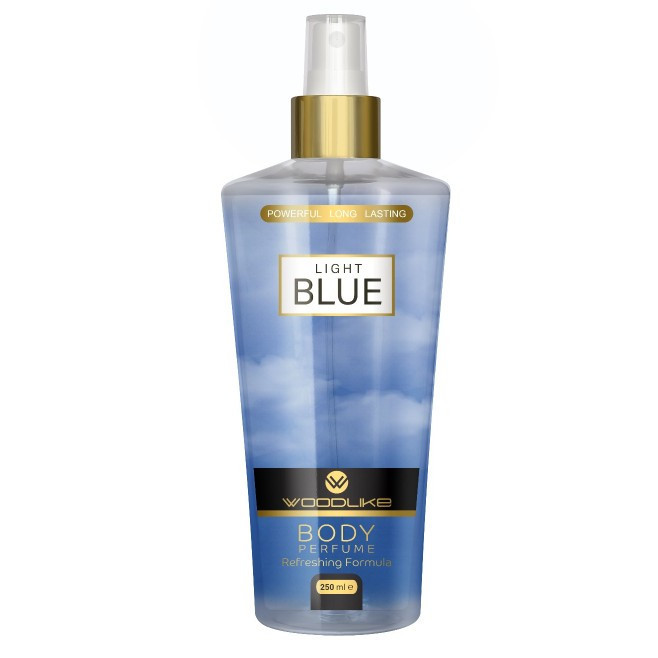 بادی اسپلش مردانه وودلایک مدل LIGHT BLUE حجم 250 ميلی لیتر